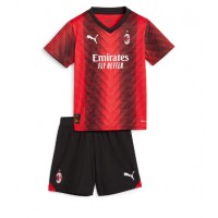 AC Milan Hjemme Trøje Børn 2023-24 Kortærmet (+ Korte bukser)